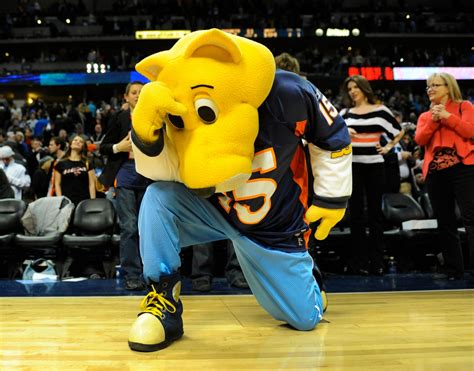 Nuggets mascot elevated